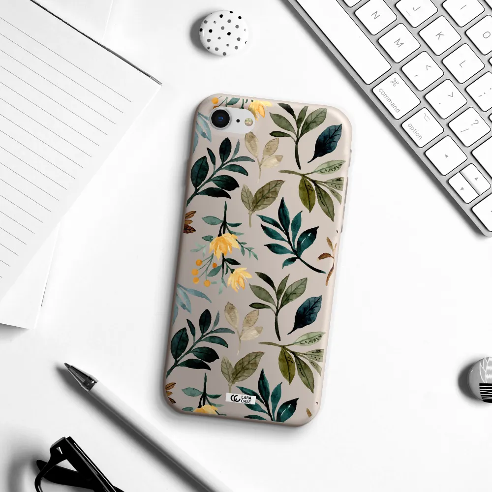 Fall Flowers Apple iPhone se 2020 Silicone Stone Case