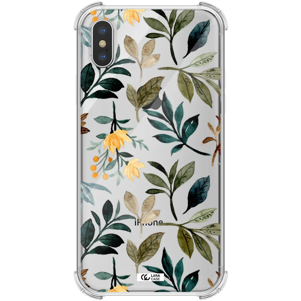 Fall Flowers Apple iPhone X Clear PC Case
