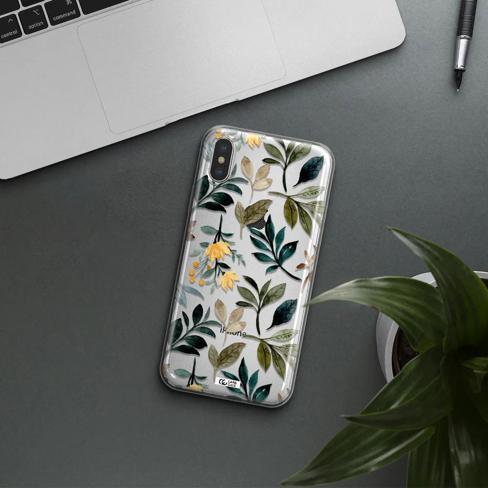Fall Flowers Apple iPhone X Clear TPU Case