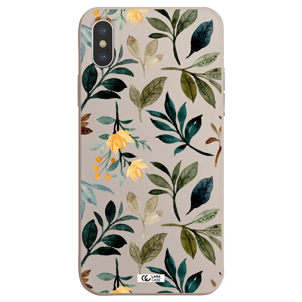 Fall Flowers Apple iPhone XS Silicone Stone Case
