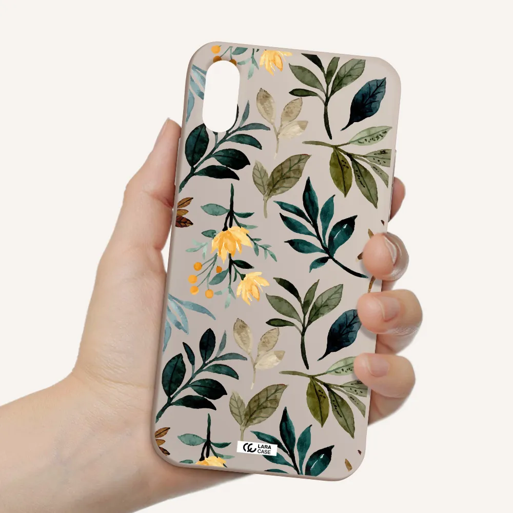 Fall Flowers Apple iPhone XS Silicone Stone Case