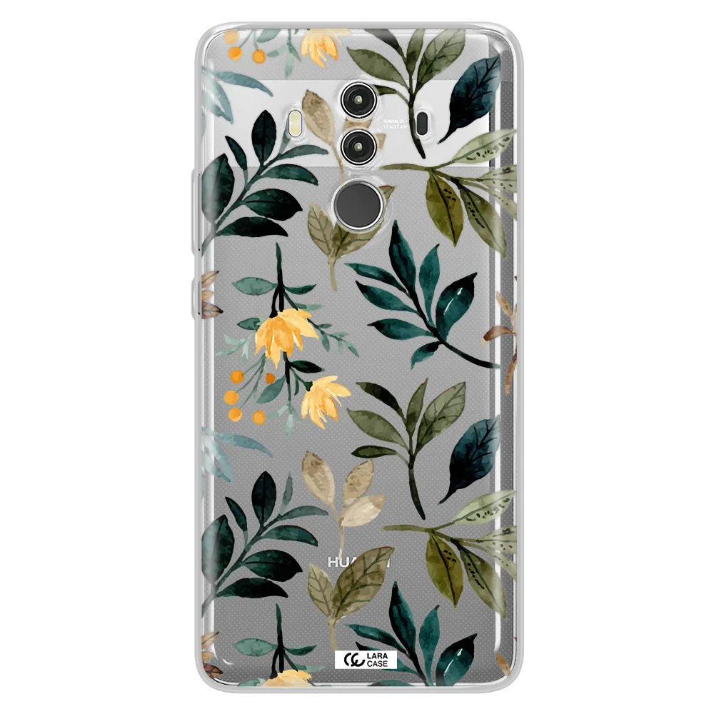 Fall Flowers Huawei Mate 10 Clear TPU Case