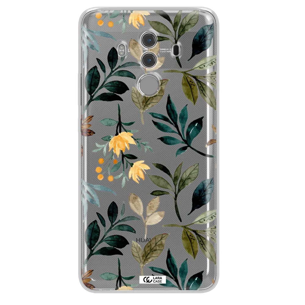 Fall Flowers Huawei Mate 10 Pro Clear TPU Case