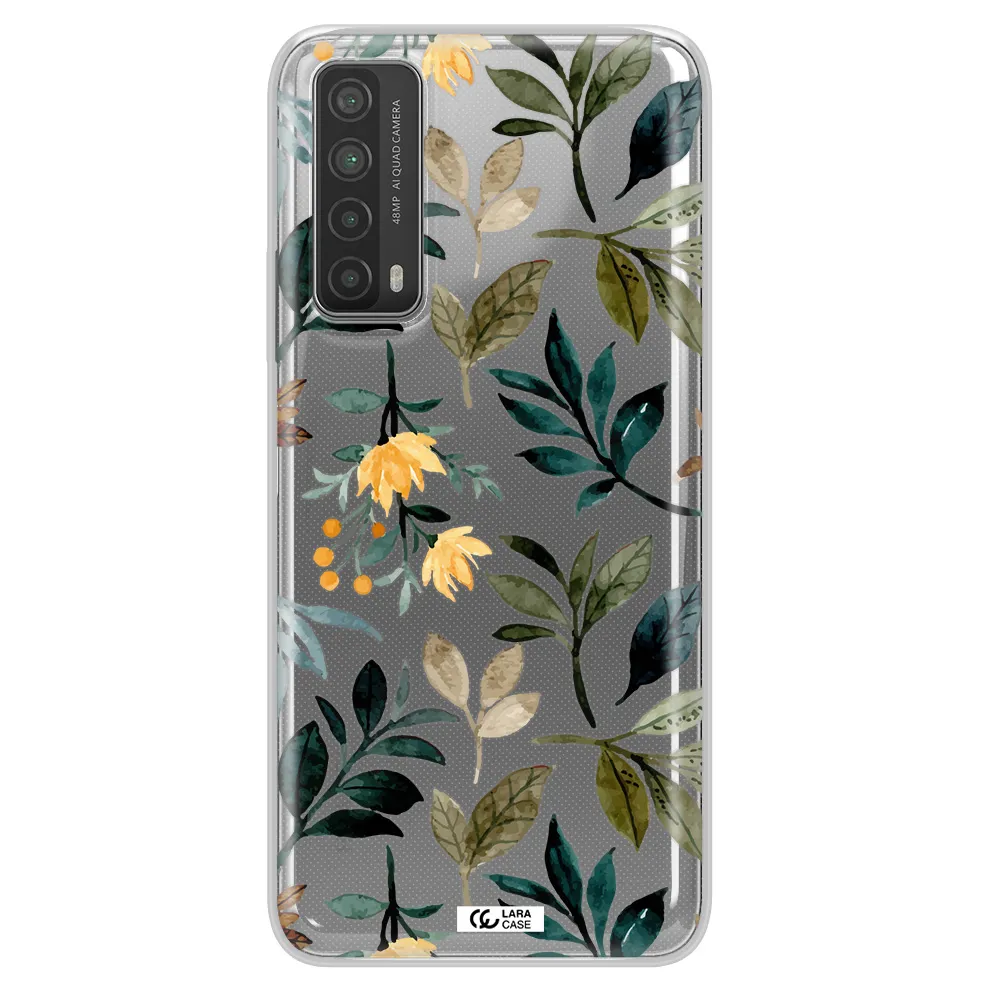 Fall Flowers Huawei P Smart 2021 Clear TPU Case