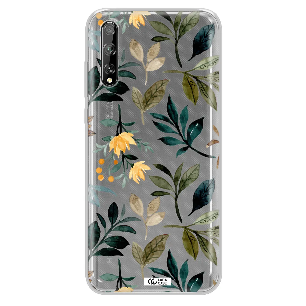 Fall Flowers Huawei P Smart S Clear TPU Case