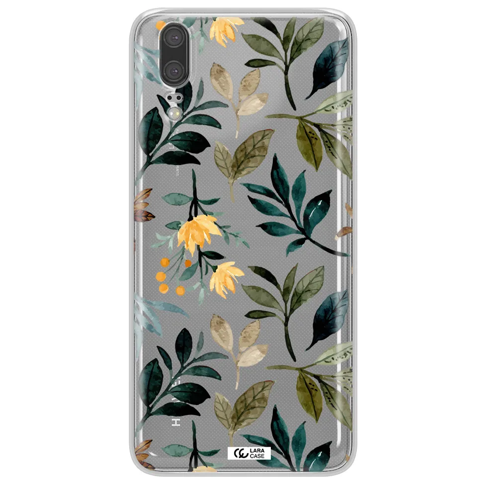 Fall Flowers Huawei P20 Clear TPU Case