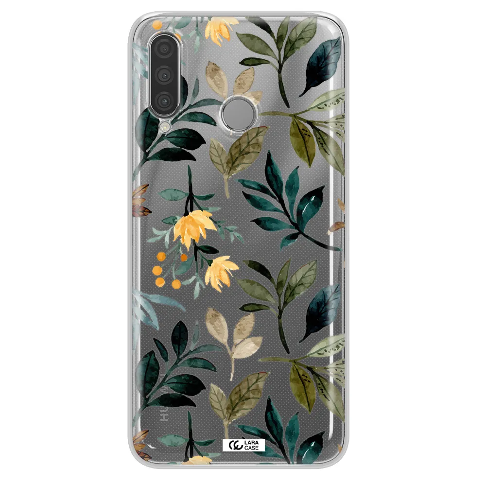 Fall Flowers Huawei P30 Lite Clear TPU Case