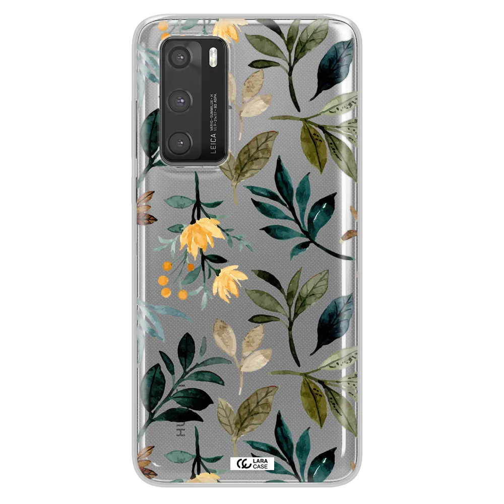 Fall Flowers Huawei P40 Clear TPU Case