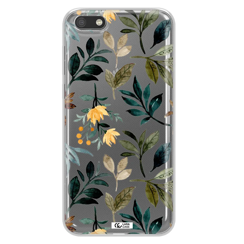 Fall Flowers Huawei Y5 2018 Clear TPU Case