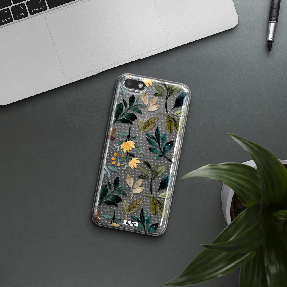 Fall Flowers Huawei Y5 2018 Clear TPU Case