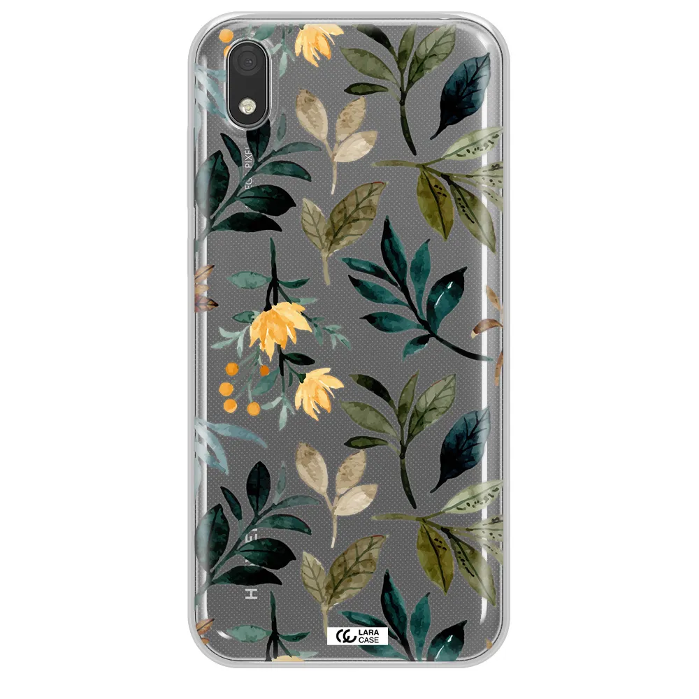 Fall Flowers Huawei Y5 2019 Clear TPU Case