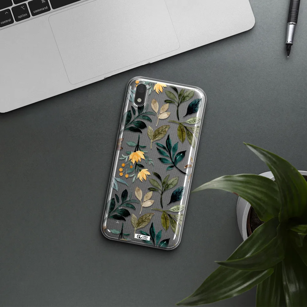 Fall Flowers Huawei Y5 2019 Clear TPU Case