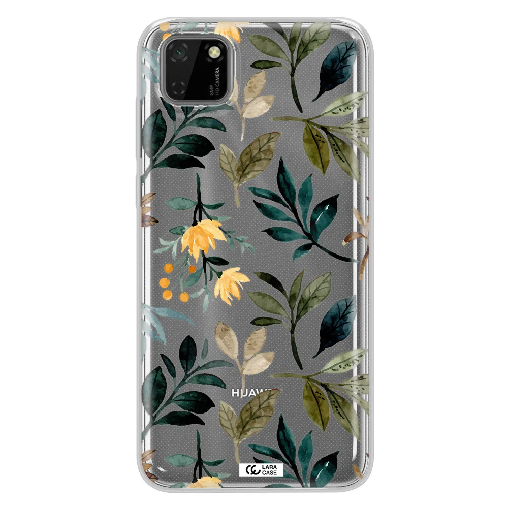 Fall Flowers Huawei Y5P Clear TPU Case