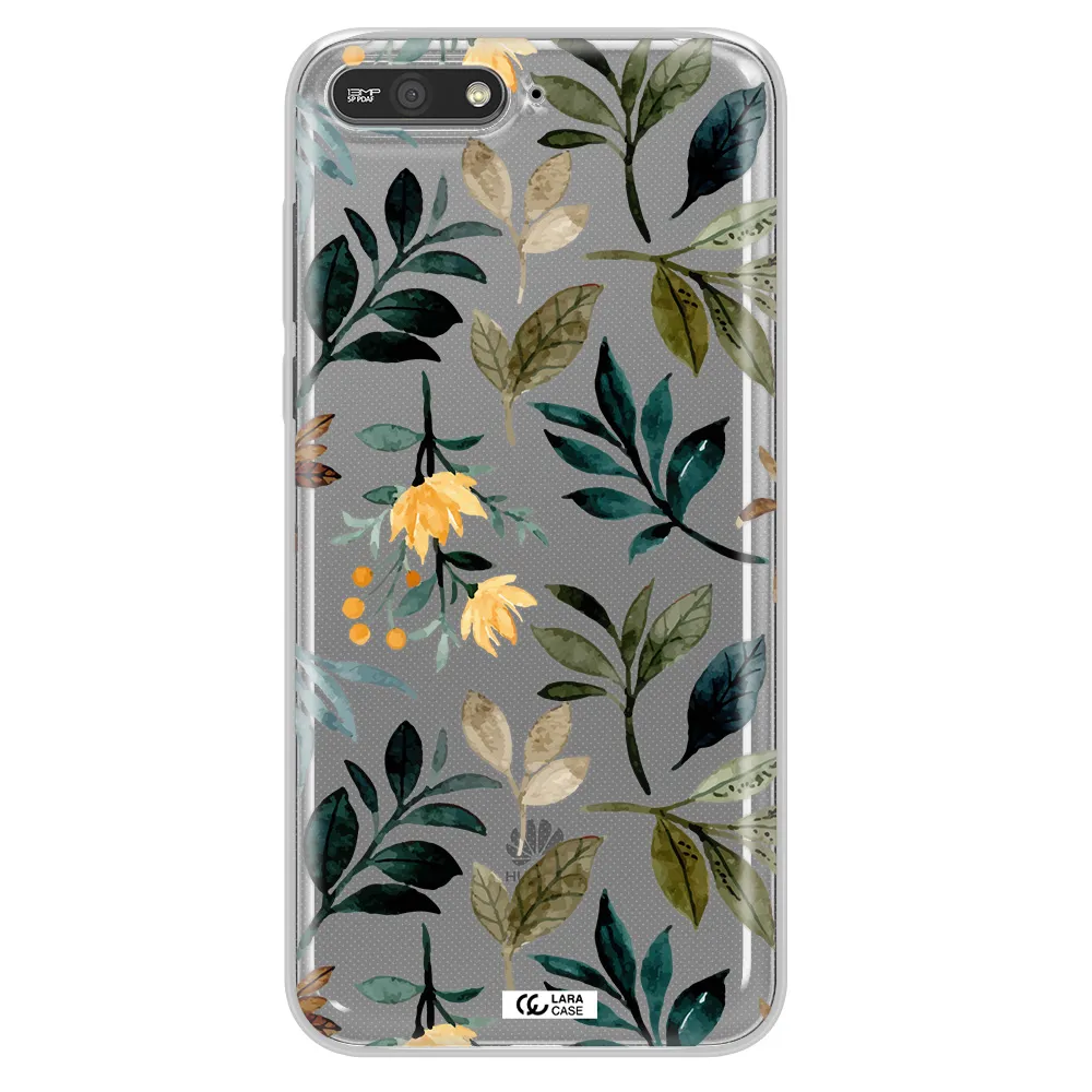 Fall Flowers Huawei Y6 2018 Clear TPU Case