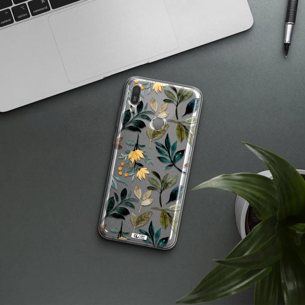 Fall Flowers Huawei Y6 2019 Clear TPU Case