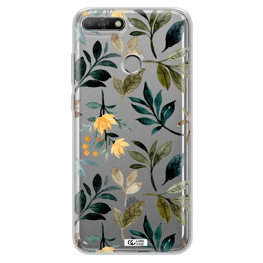 Fall Flowers Huawei Y6 Prime 2018 Clear TPU Case