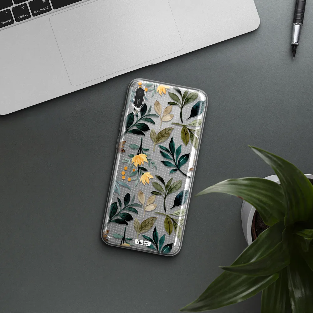 Fall Flowers Huawei Y6 Pro 2019 Clear TPU Case