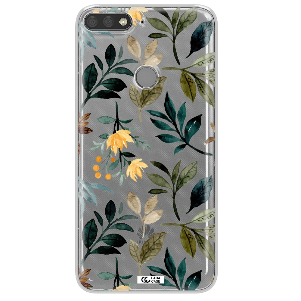 Fall Flowers Huawei Y7 Prime 2018 Clear TPU Case