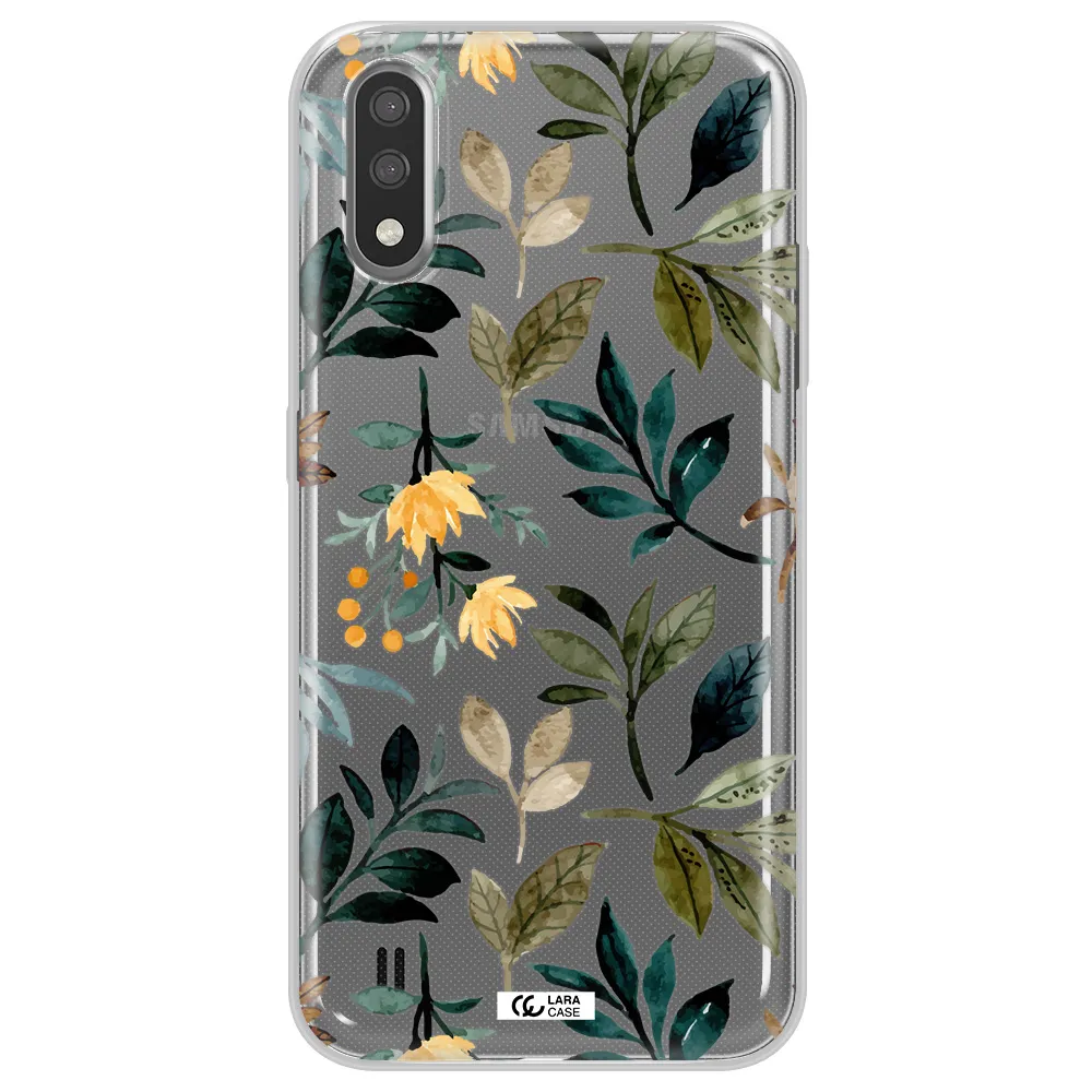 Fall Flowers Samsung A01 Clear TPU Case