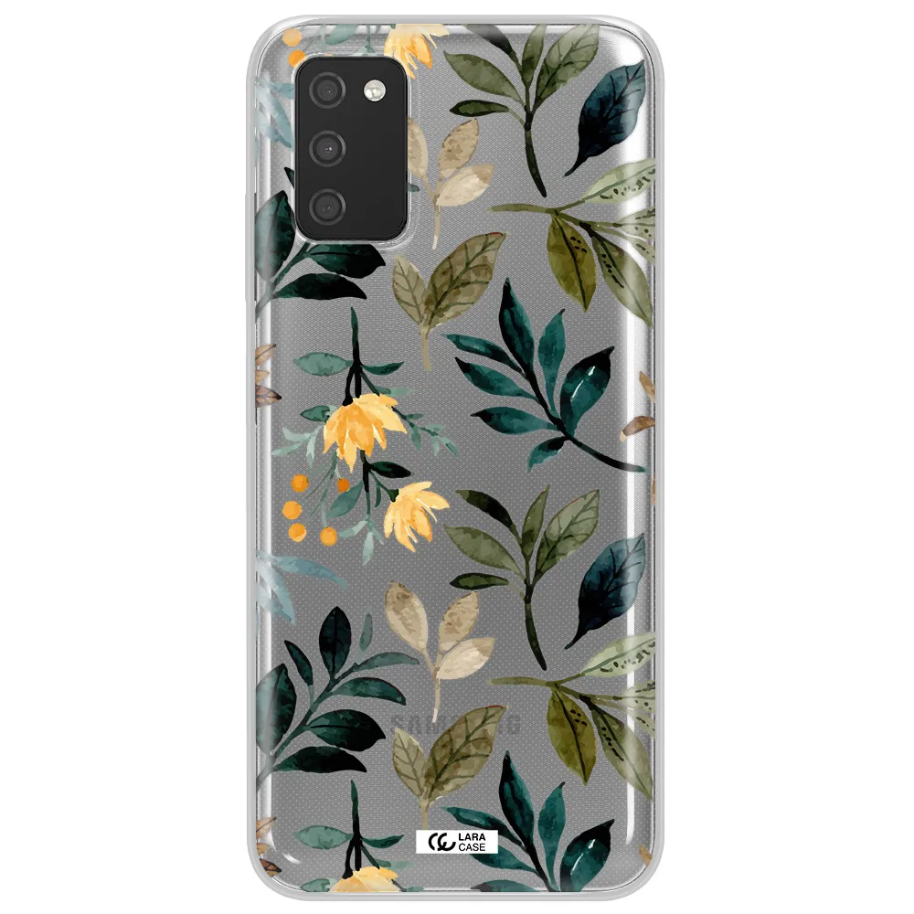 Fall Flowers Samsung A03S Clear TPU Case