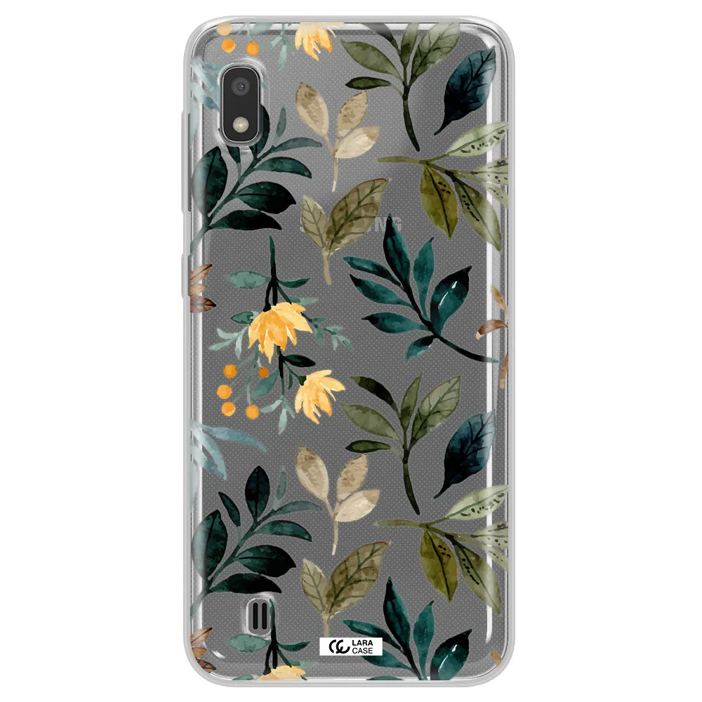 Fall Flowers Samsung A10 Clear TPU Case