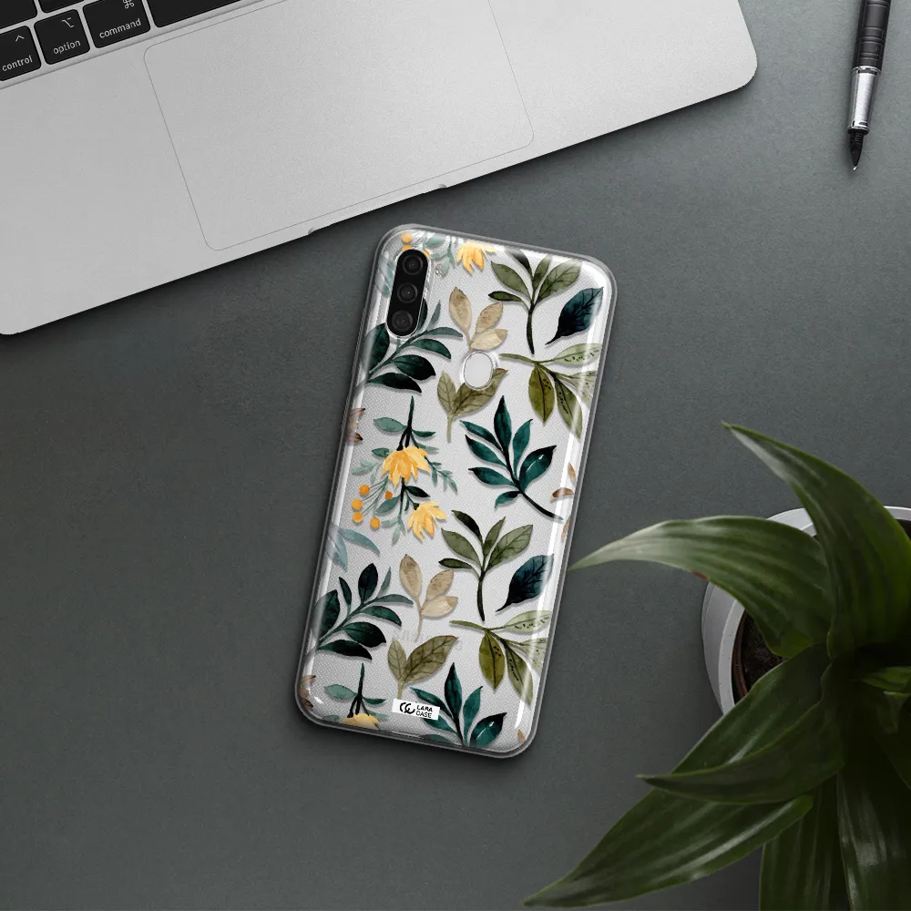 Fall Flowers Samsung A11 Clear TPU Case