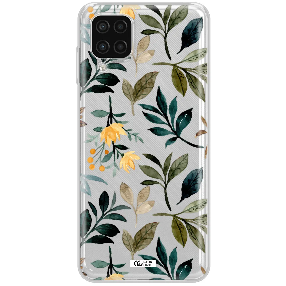 Fall Flowers Samsung A12 4g Clear TPU Case