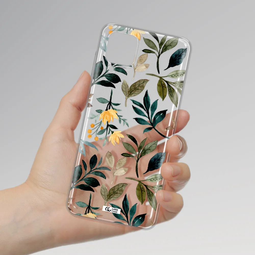 Fall Flowers Samsung A12 4g Clear TPU Case