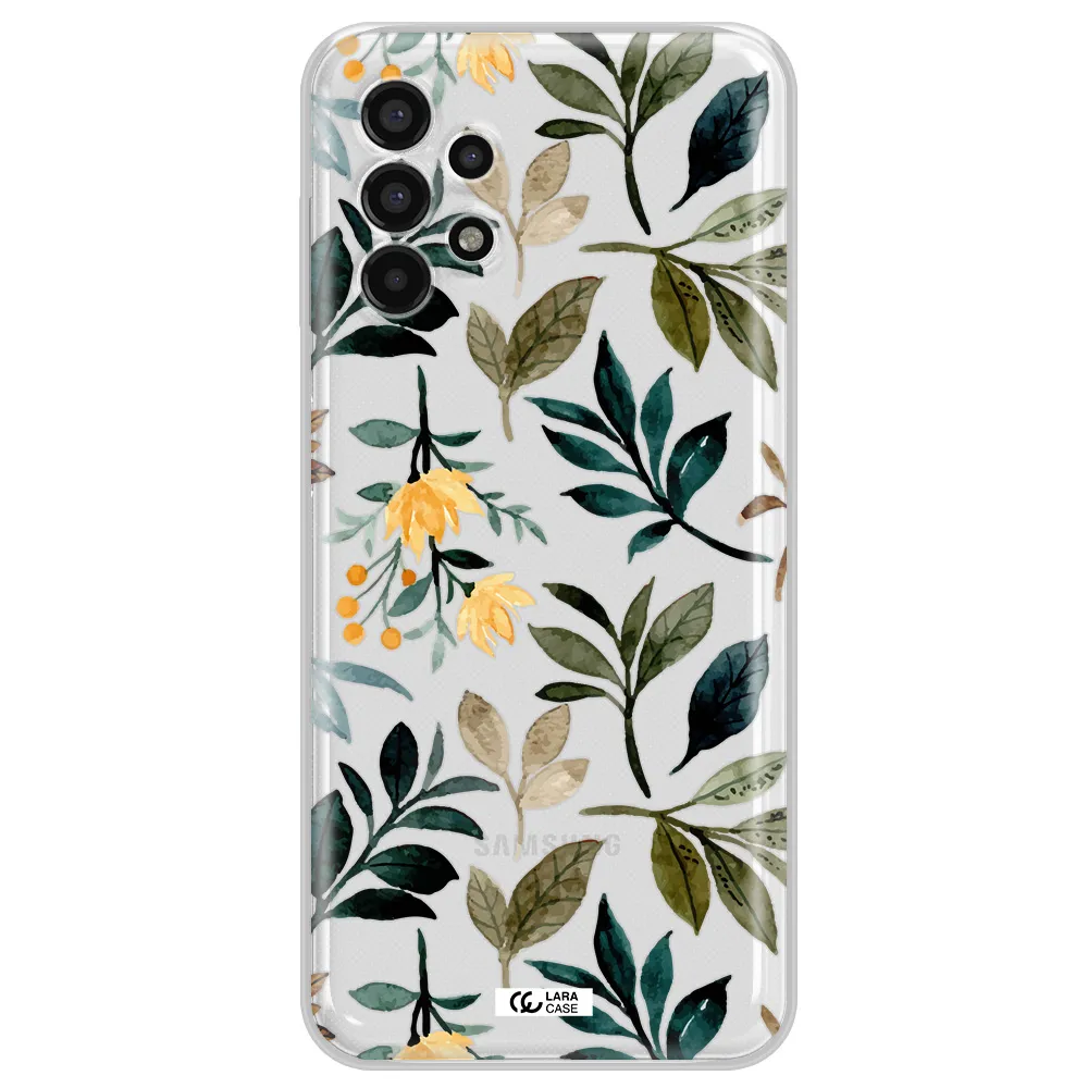 Fall Flowers Samsung A13 4g Clear TPU Case