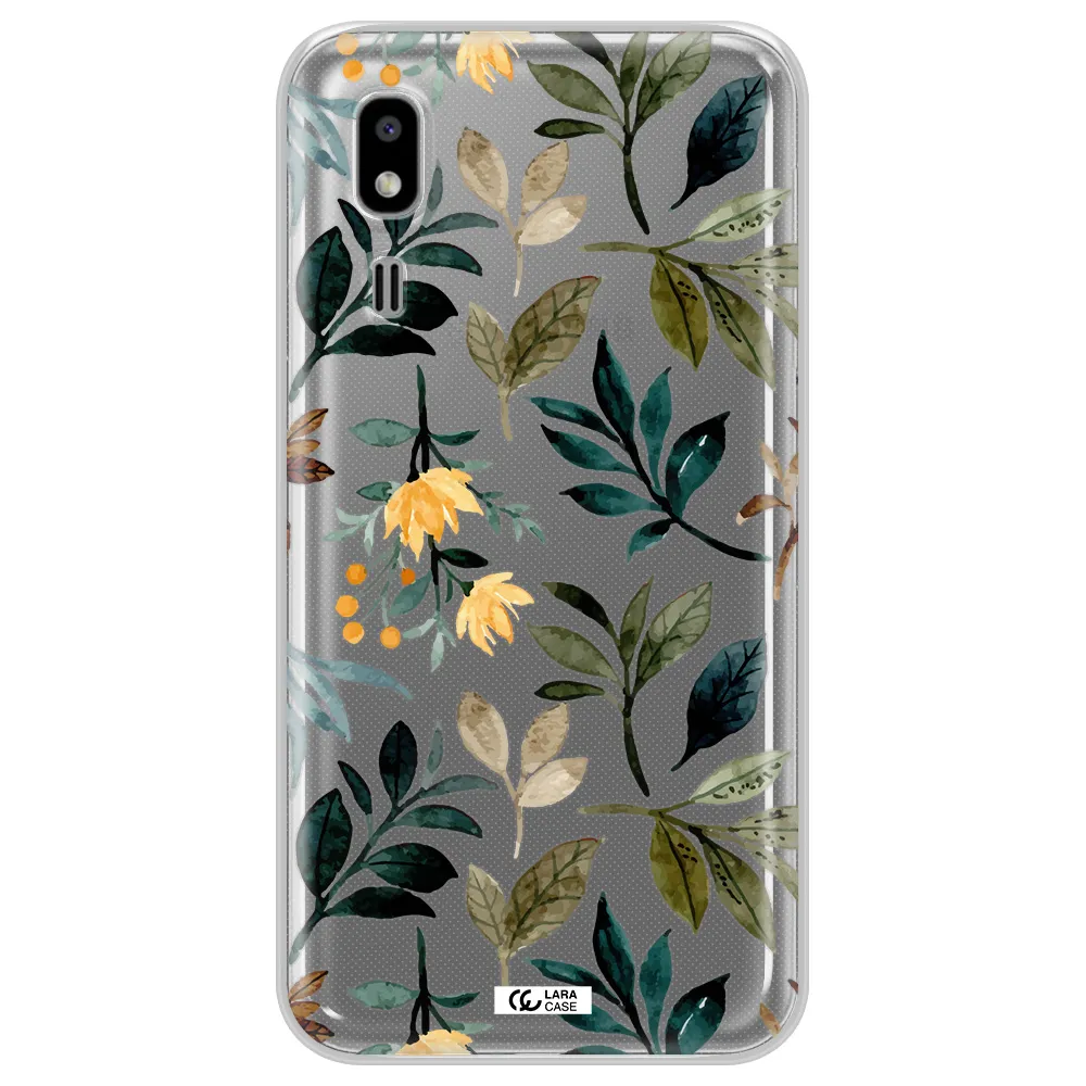 Fall Flowers Samsung A2 Core Clear TPU Case