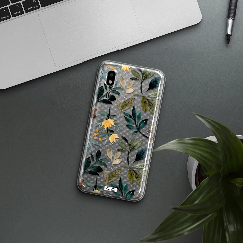 Fall Flowers Samsung A2 Core Clear TPU Case