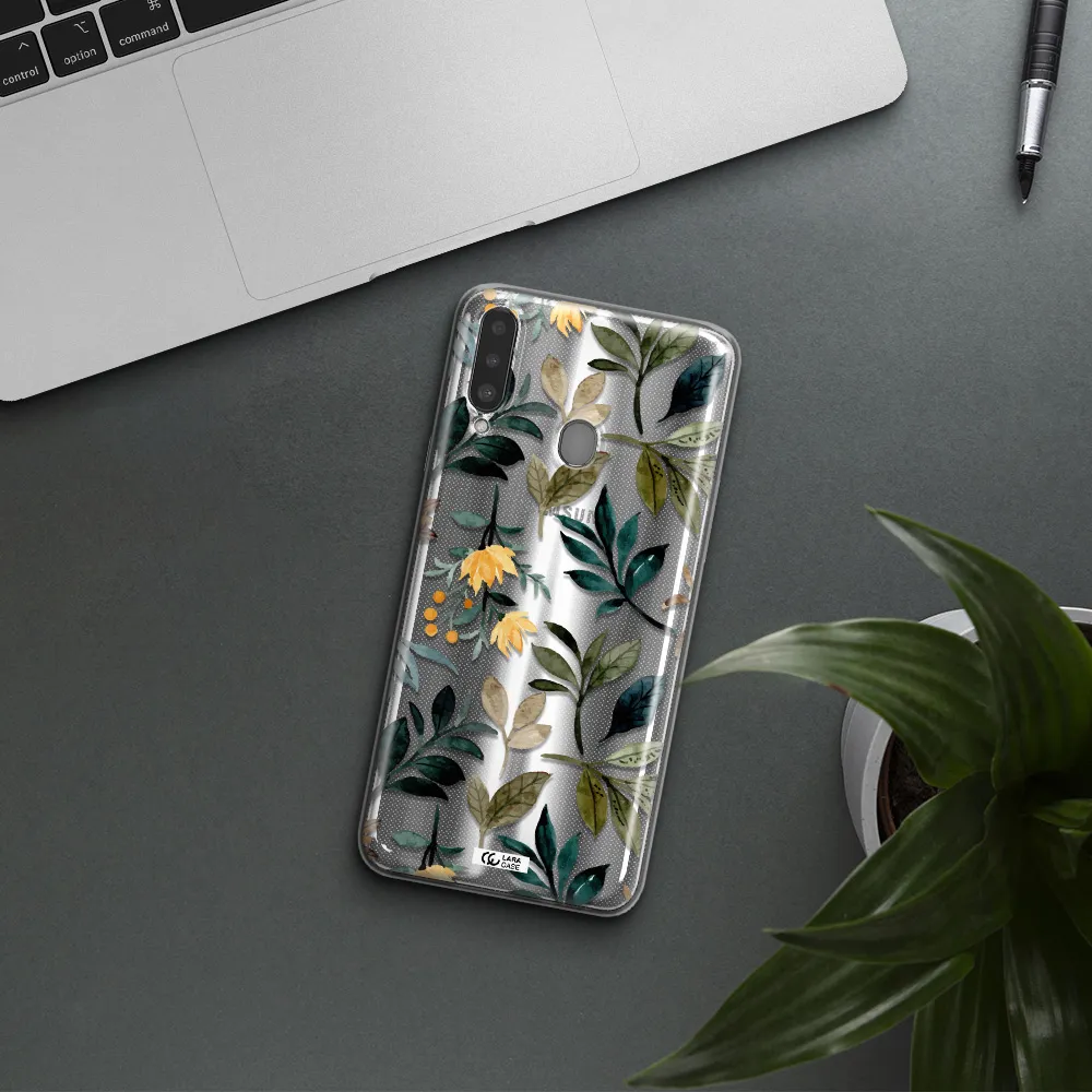 Fall Flowers Samsung A20S Clear TPU Case