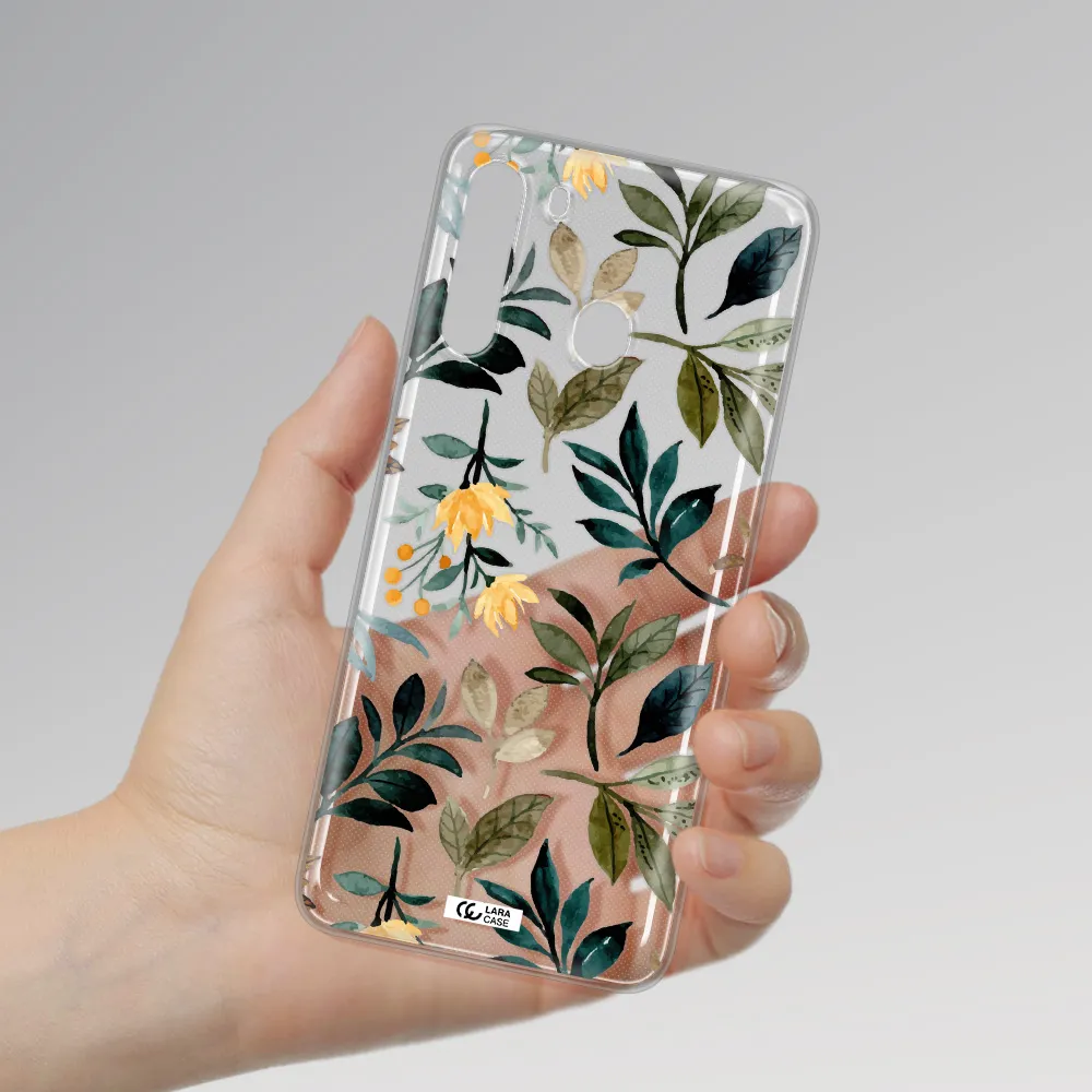 Fall Flowers Samsung A21 Clear TPU Case