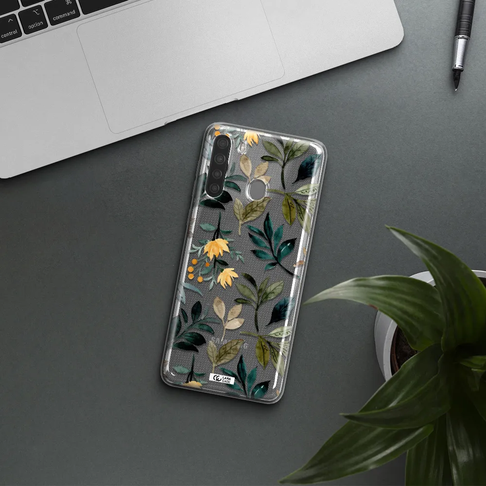 Fall Flowers Samsung A21 Clear TPU Case