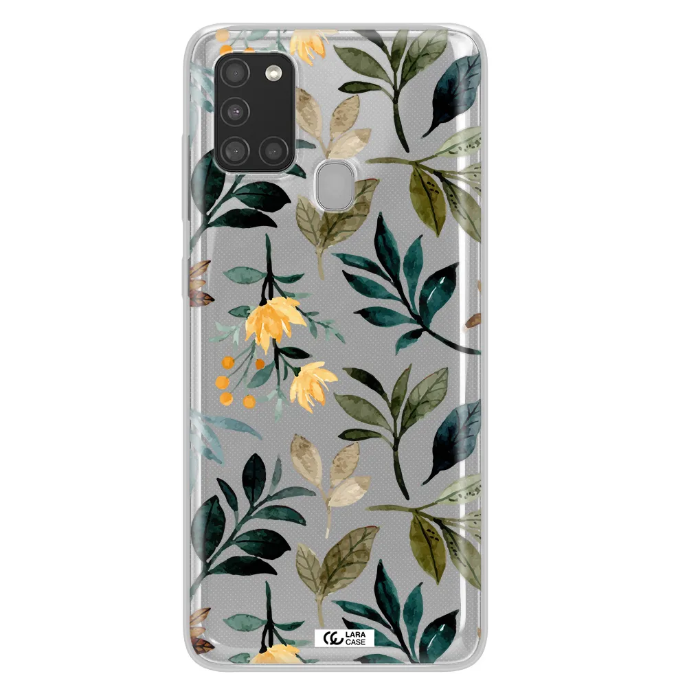 Fall Flowers Samsung A21S Clear TPU Case