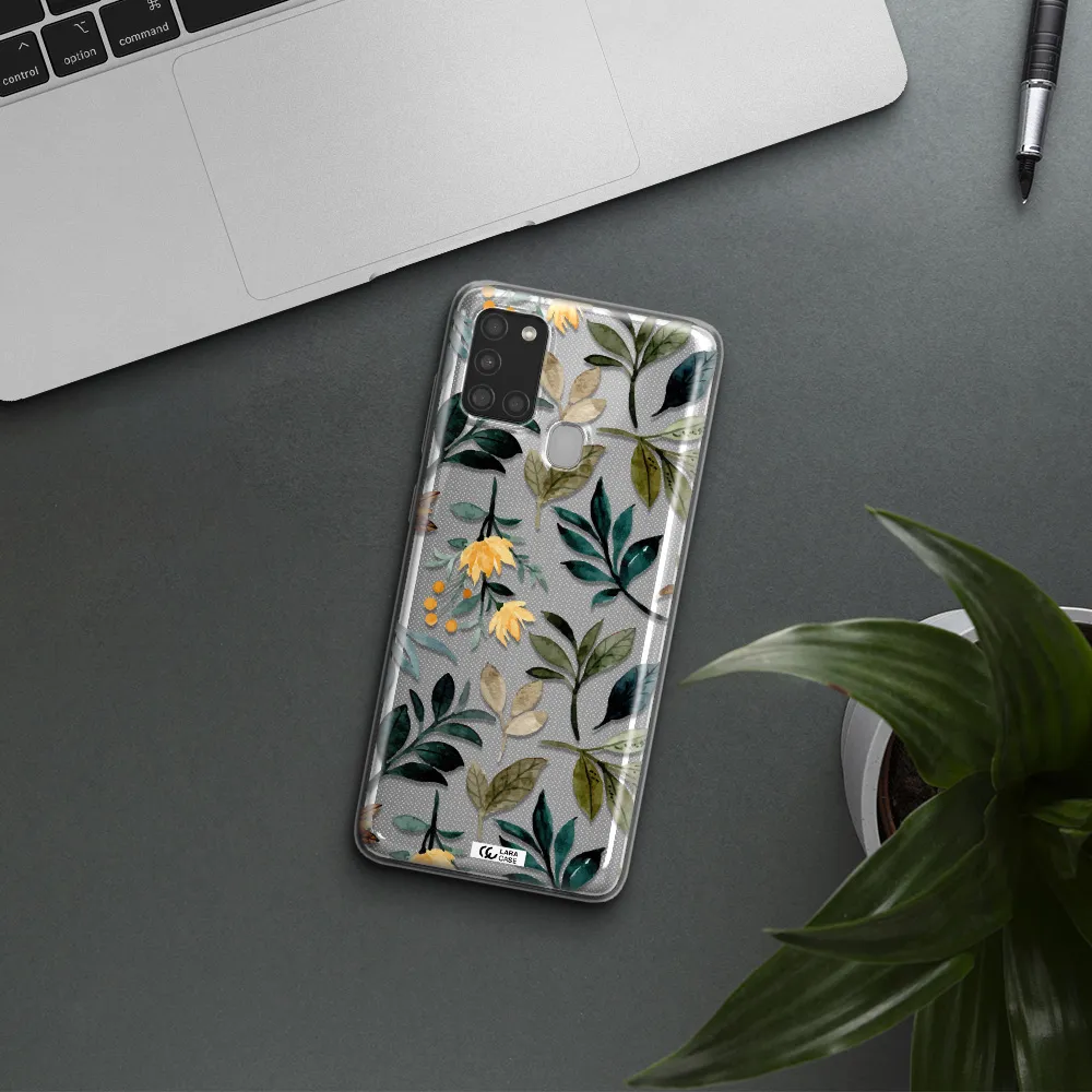 Fall Flowers Samsung A21S Clear TPU Case