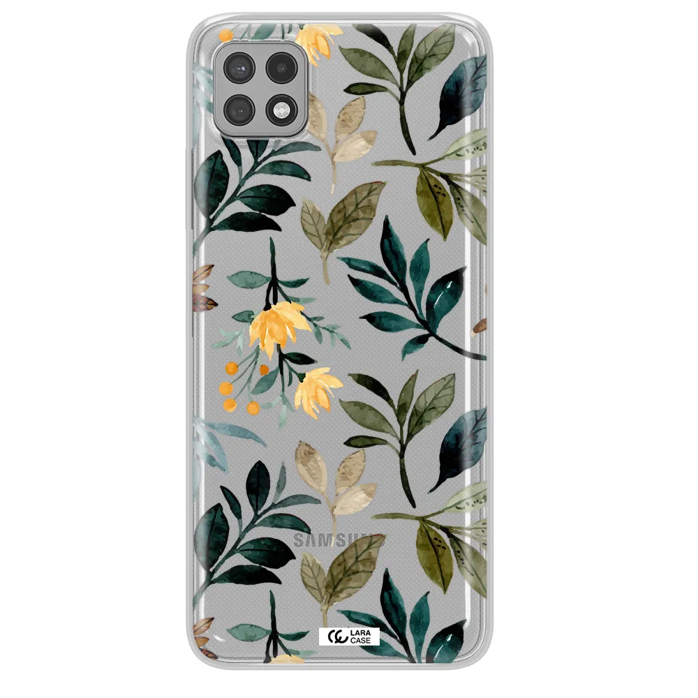 Fall Flowers Samsung A22 5g Clear TPU Case