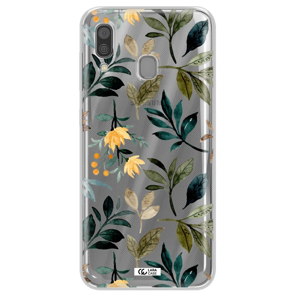 Fall Flowers Samsung A30 Clear TPU Case