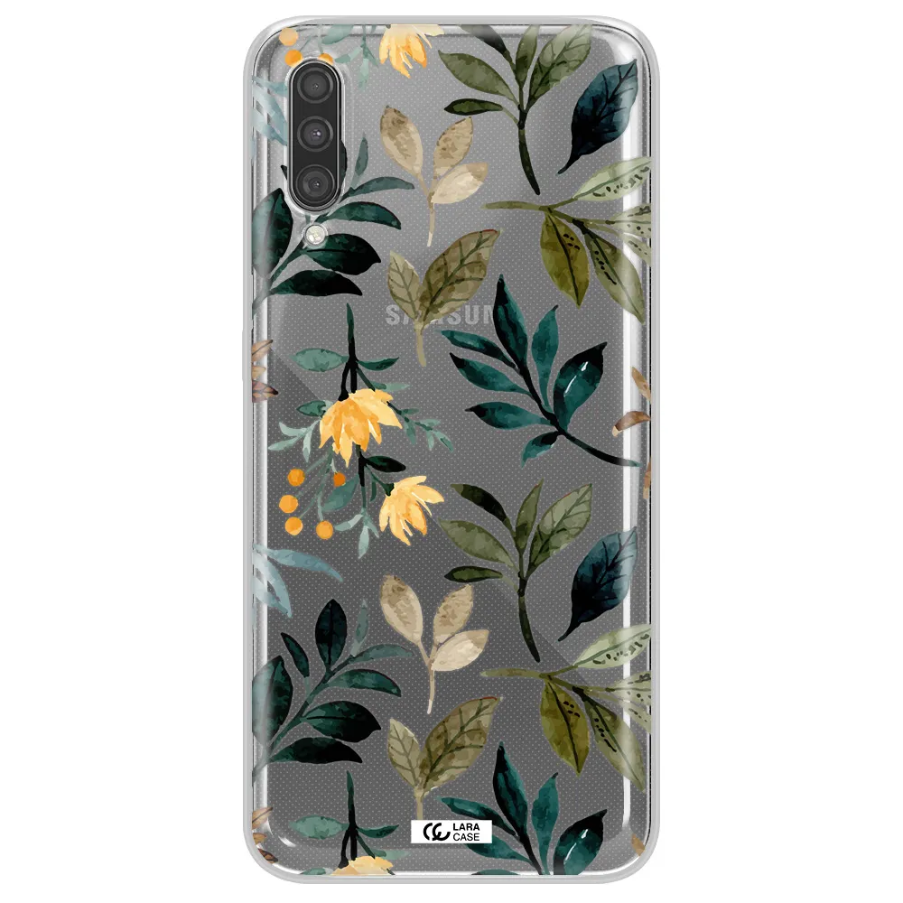 Fall Flowers Samsung A30S Clear TPU Case