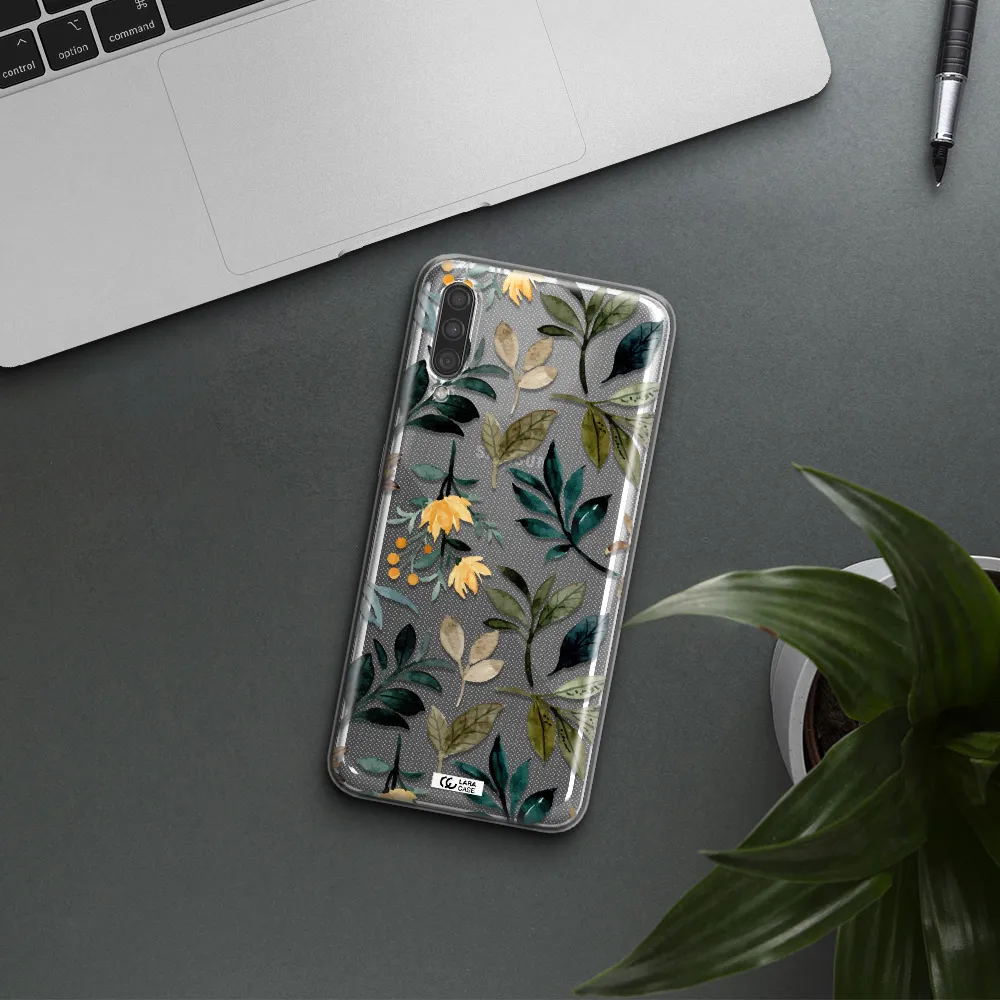 Fall Flowers Samsung A30S Clear TPU Case
