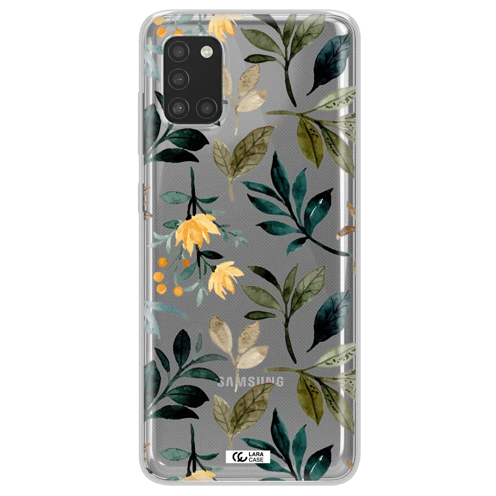 Fall Flowers Samsung A31 Clear TPU Case