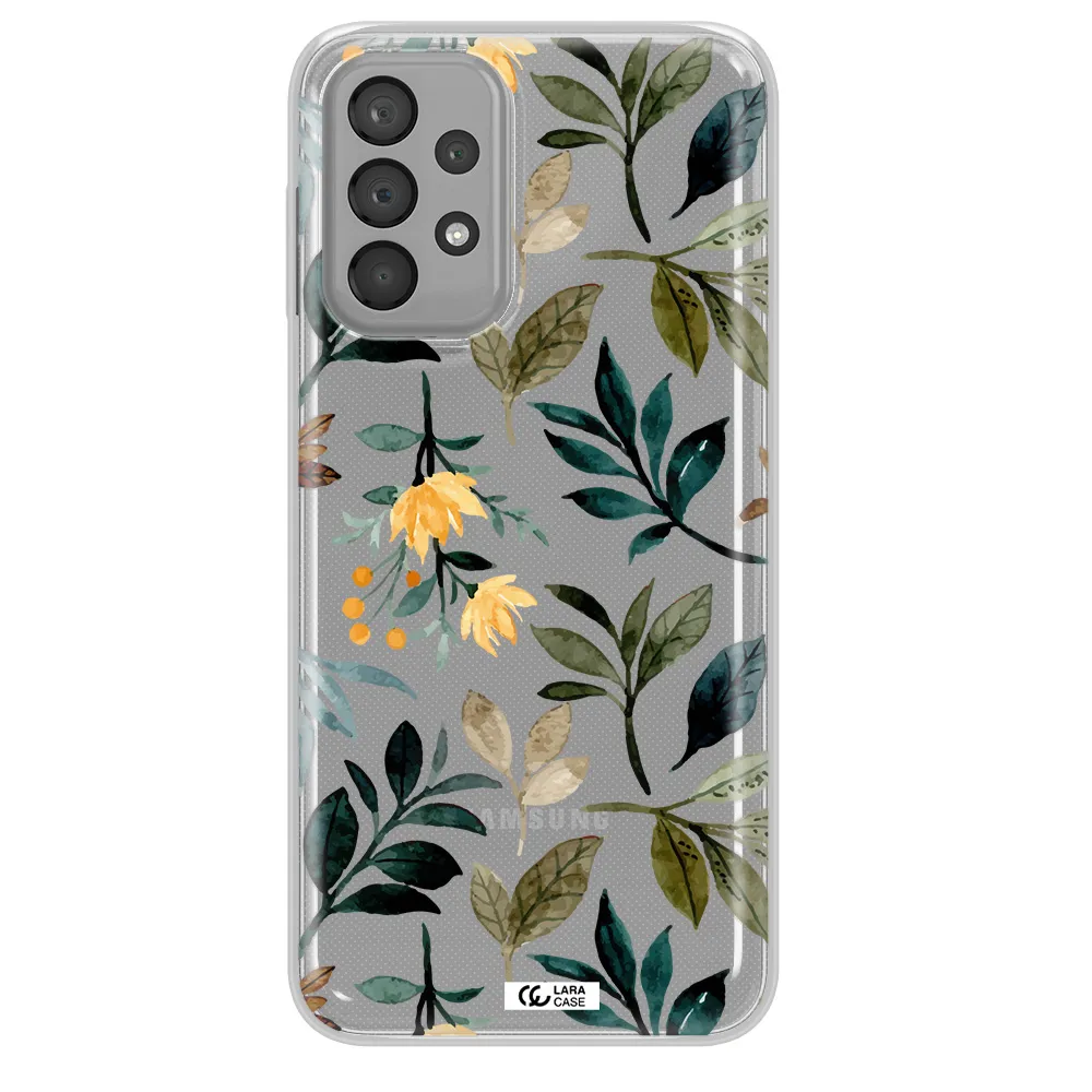 Fall Flowers Samsung A33 Clear TPU Case