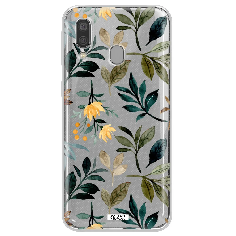 Fall Flowers Samsung A40 Clear TPU Case