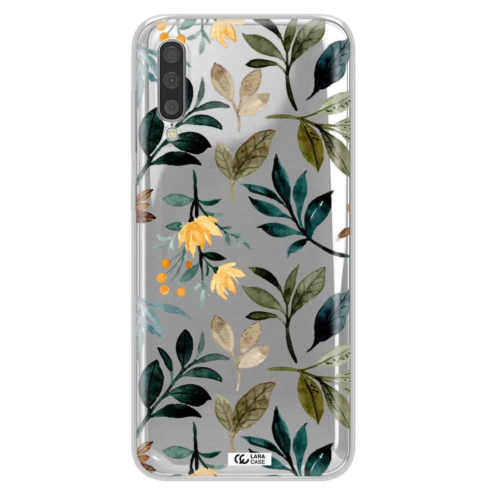 Fall Flowers Samsung A50 Clear TPU Case
