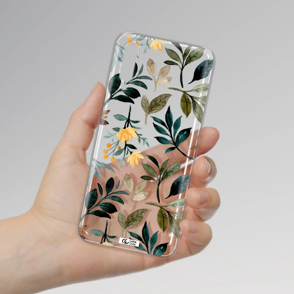 Fall Flowers Samsung A50 Clear TPU Case