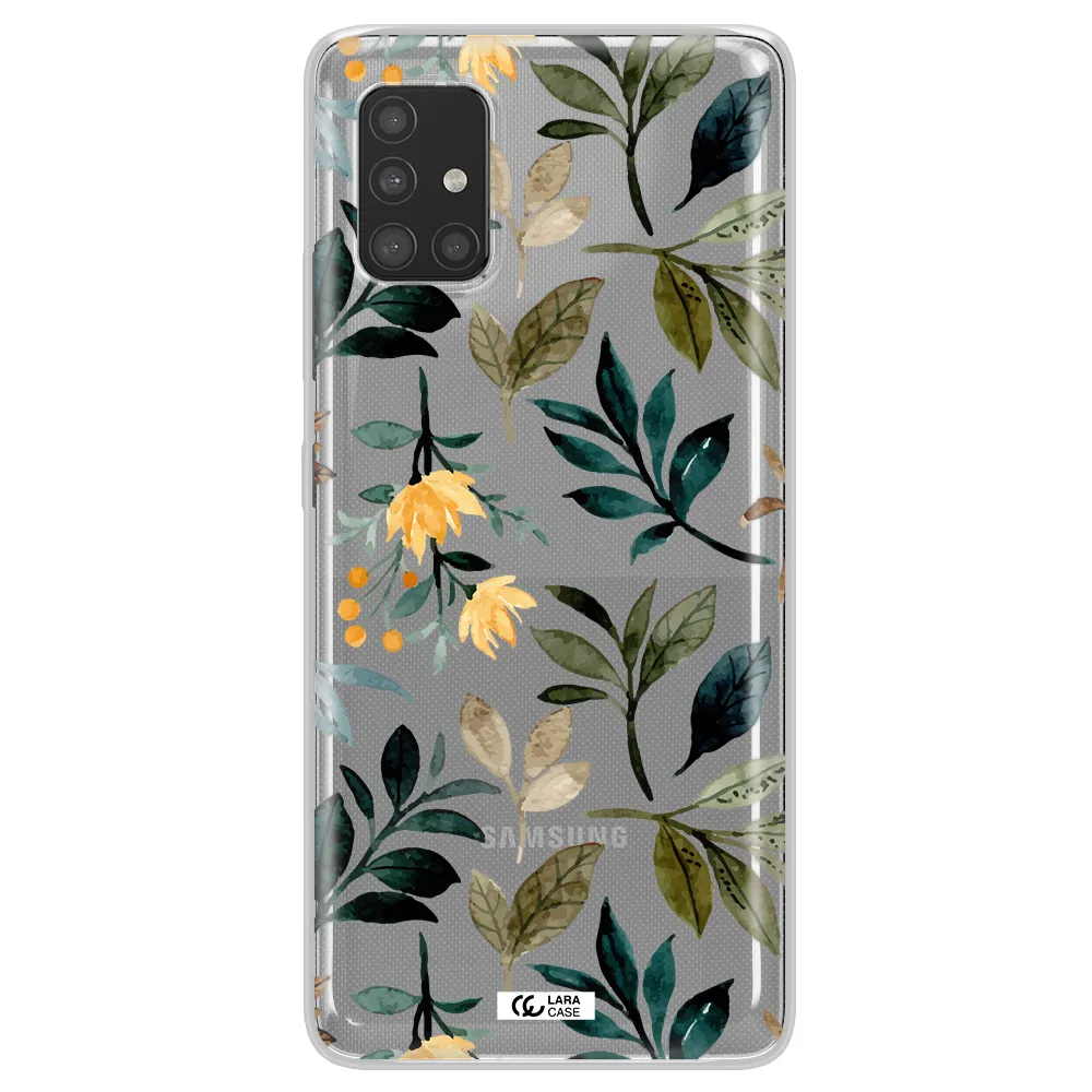 Fall Flowers Samsung A51 Clear TPU Case