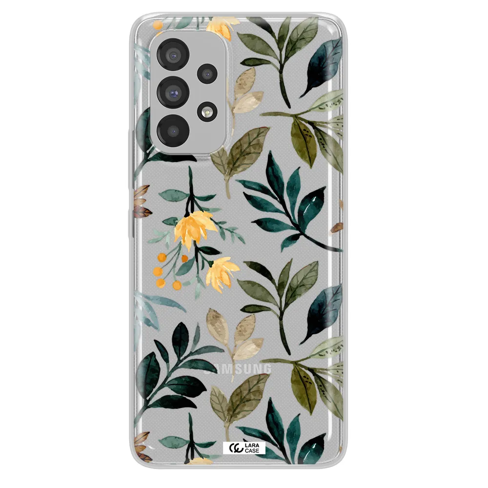 Fall Flowers Samsung A53 Clear TPU Case