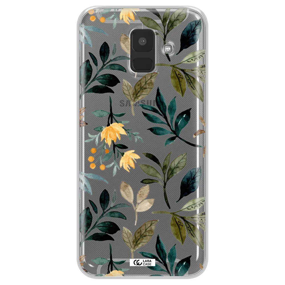 Fall Flowers Samsung A6 Clear TPU Case