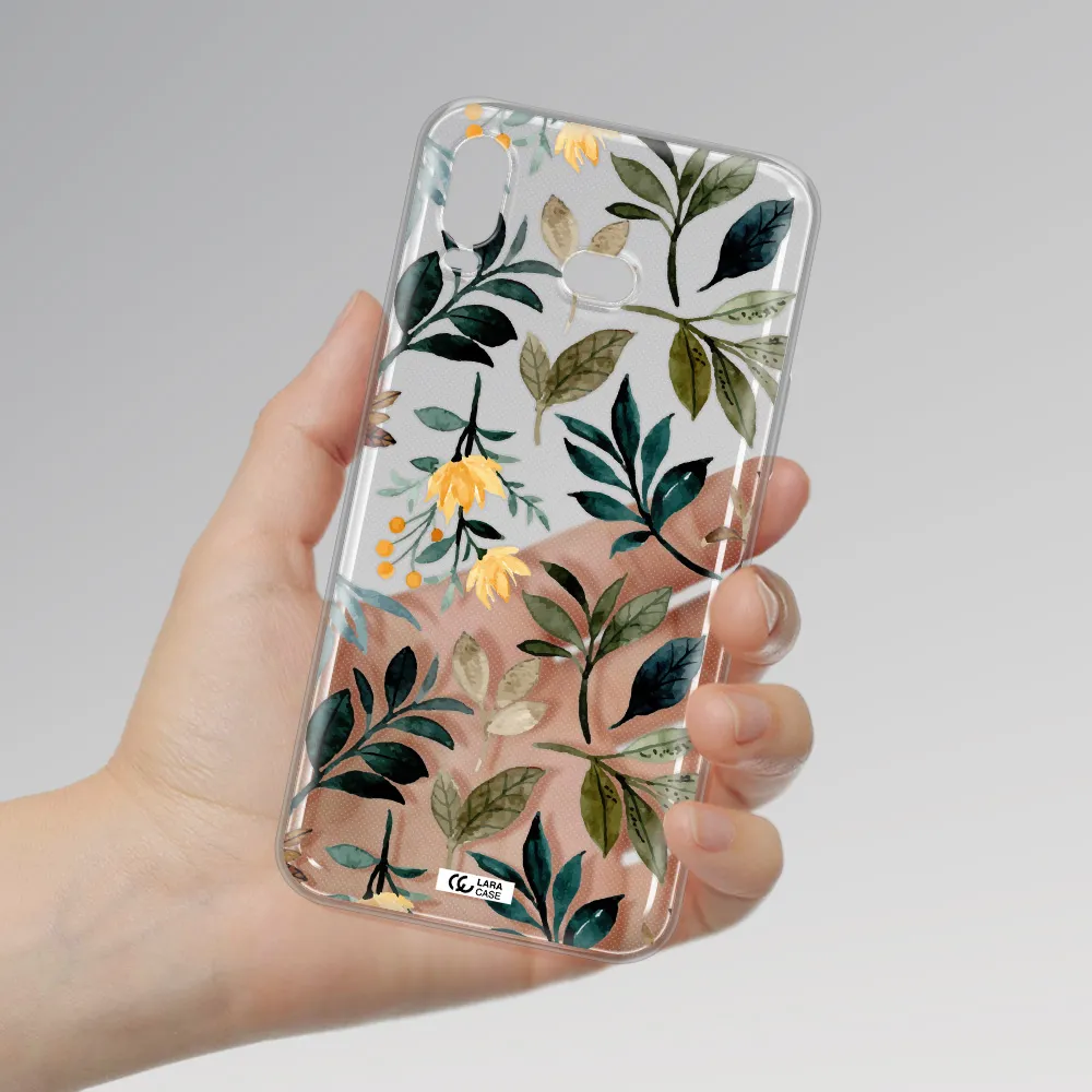 Fall Flowers Samsung A6S Clear TPU Case