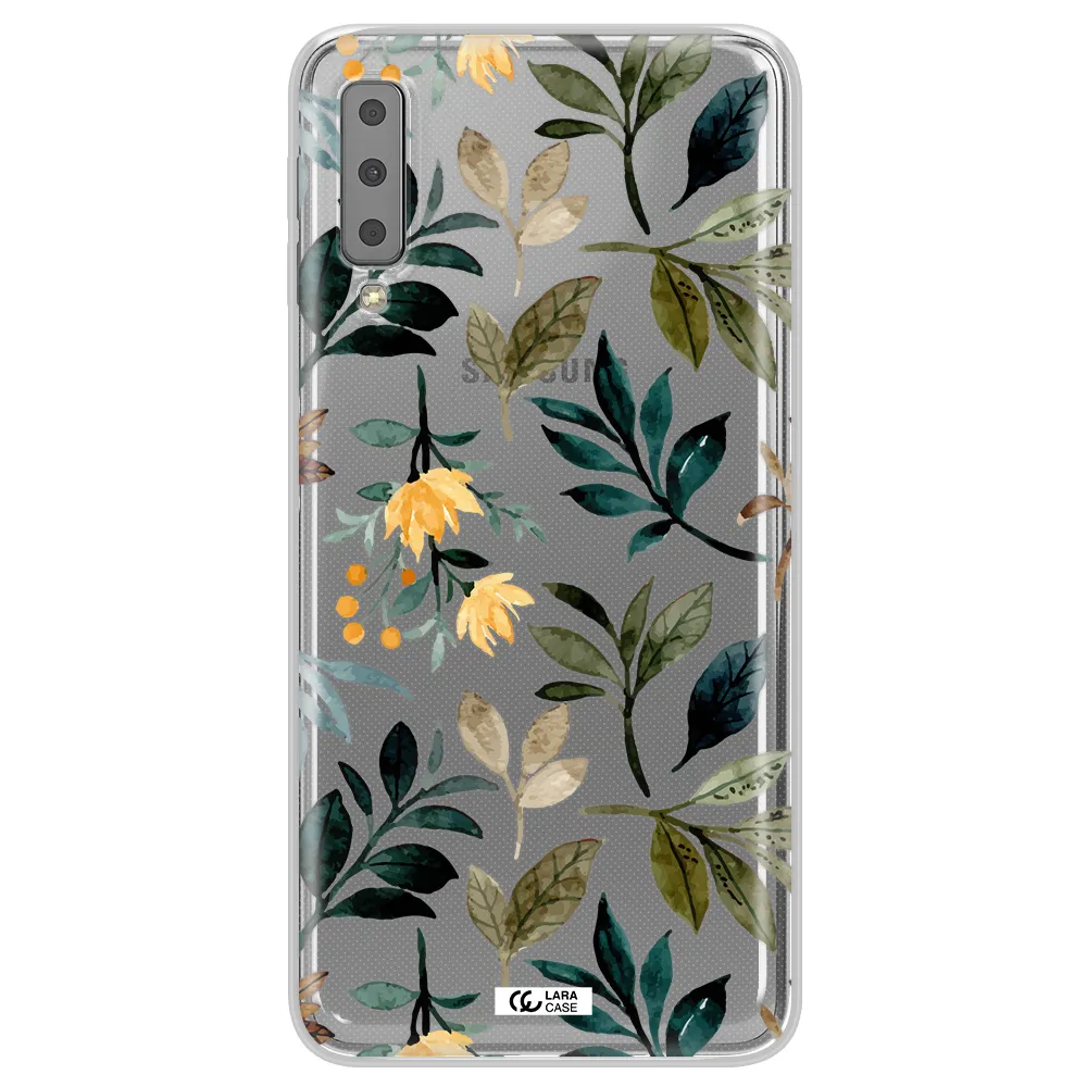 Fall Flowers Samsung A7 2018 Clear TPU Case
